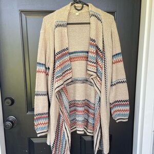 Womens aztec open front Cardigan
